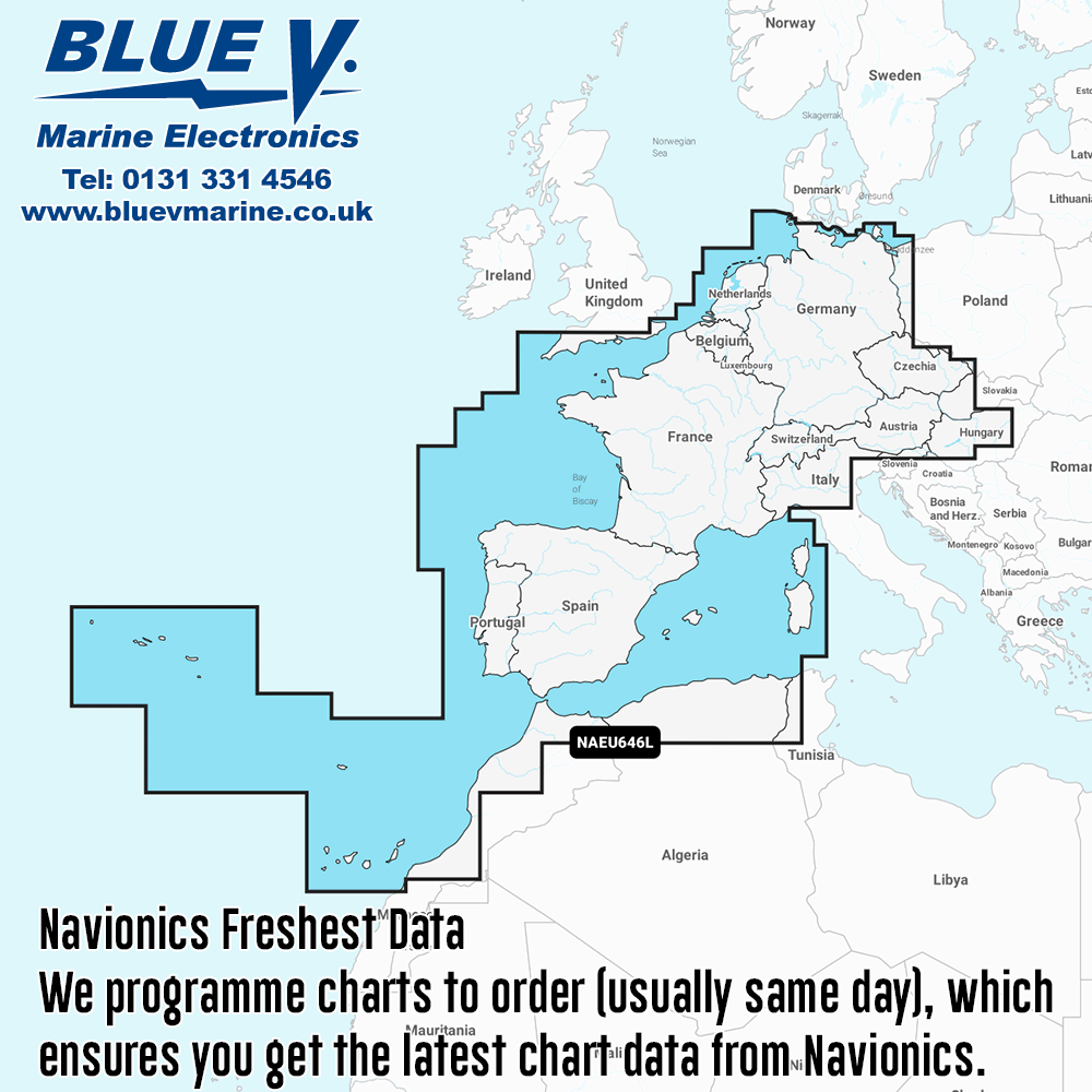 Navionics+ Large Europe Central & West Chart NAEU646L