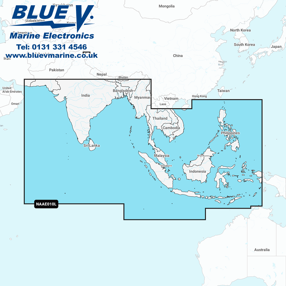 Navionics+ Large Indian Ocean & South China Sea Chart NAAE010L